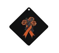 Fuk C-ancer Rose Ribbon Car Air Freshener Aromatherapy Tablets Hanging Scented Cards for Rooms Bathrooms Wardrobe Rhombus