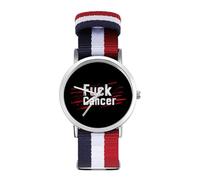 Fuk C-ancer Wrist Watches Nylon Braided Strap Non-Scale Work Casual Watch