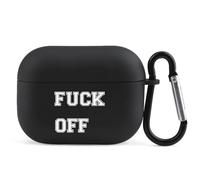 Fuk Off Compatible with Airpod Pro Case TPU Scratch-Resistant Drop-Proof Protective Cover with Keychain