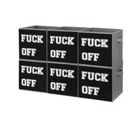 Fuk Off Cube Storage Bin Foldable Oxford Cloth Open Storage Basket with Handles for Closet Shelf