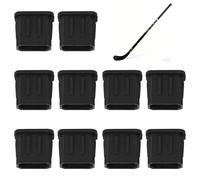 Fukaisu 10pcs Hockey Stick End Plugs, Rubber Butt End Caps for Ice & Field Hockey Lacrosse Sticks Secure Grip and Protection (Large Size)