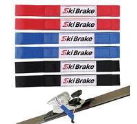 Fukaisu 12pcs Adjustable Ski Brake Straps, Nylon Binding Brake Retainer Bands Durable & Reusable Snowboard Straps for Ski Waxing And Tuning (Red, Black, Blue)