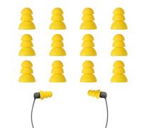 Fukaisu 12pcs Replacement Triple Flange Ear Tips for Elgin Discord Gen 3 / Rumble/Rumble Wired, Soft Silicone Noise-Isolating Earbuds Tips Secure Fit in-Ear Replacement Eartips (Yellow)