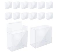 Fukaisu 16pcs Elite Trainer Box Protector Case, 19.3x16.8x9cm/7.6x6.61x3.54in Clear Booster Elite Trainer Box Case Anti-Scratch PET Plastic ETB Cards Display Protector for Collection Lover