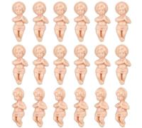 Fukaisu 18pcs King Cake Baby Jesus Figure, 1.6'' Plastic Mini Baby Jesus Figurine Small Religious Doll for Christmas Halloween King Cake Toppers Decorations Mardi Gras Epiphany Gifts