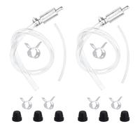 Fukaisu 2 Pcs Universal Brake Bleeder Kit, Hose Clamp Pressure Relief Nut & One-Way Check Valve Tube Bleeding Tool for Car Motorcycle Clutch Truck ATV Brake System Maintenance