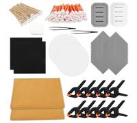 Fukaisu 210pcs Card Cleaning Kit, TCG Card Grading Care Flattening Centering Repairing Tool Cleaner Tool Accessories for Collector Restoration Gift