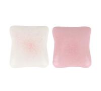 Fukaisu 2pcs Bread Butter Squishy, 11.5x10.5x4cm/4.52x4.13x1.57in Super Soft Slow Rising Food Squishy Toy Toast Pinch Fidget for Adult Kids Party Favors & Desk Decor Supplies (White, Red)