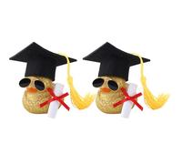 Fukaisu 2pcs Graduation Hat Color Rubber Duck Decorations, Funny Car Dashboard Decor with Mini Hat Sunglasses Necklace & Certificate for Class of 2026 Graduates Squeeze Toy Gift & Desk Car Ornament