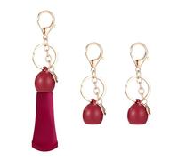 Fukaisu 2pcs Lip Balm Keychain Holder for NYX Professional Makeup Smushy Matte Balm, Portable Lip Gloss Cap Holder Secure Fit for On the Go (Cherry Red)