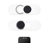 Fukaisu 2pcs Phone Front Camera Cover for Android Pixel Galaxy iPad, Centered Single Camera Slide Privacy Protection Web Cam Protector for Cell Phone Laptop Ultra-Thin Webcam Cover (Black)