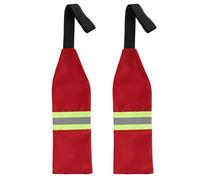 Fukaisu 2pcs Red Kayak Safety Flags with Reflective Strip, Durable Oxford Fabric High Visibility Warning Marker Tow Flag Travel Safety Accessories for Kayak Canoe SUP Boat Truck & Trailer Loads