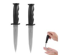 Fukaisu 2pcs Training Fake Knife Toys, Prank Realistic Dagger Prop Safe Flexible Training Plastic Prop for Martial Art Cosplay Costume Stage Performance & Play Fighting