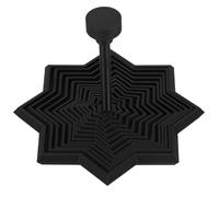 Fukaisu 3D Expanded Fidget Star, 2025 New Upgrade Fractal Octagon Star with Handle Rotating Spiral Design Tools for Office Desktop (Black)