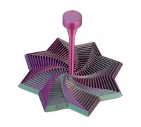 Fukaisu 3D Printed Expanded Fidget Star, Colorful Fractal Decompression Octagon Star Toys with Handle Rotating Spiral Design Decompression Tools for Office Desktop