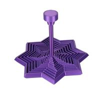 Fukaisu 3D Printed Expanded Sensory Fidget Star, Purple Octagon Star Fractal Toy with Handle Honeycomb Spinning Spiral Design Expandable Fidget Toy for Adults Focus Office Desktop