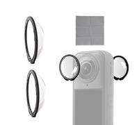 Fukaisu 3pcs Lens Guards for Insta360 X5, Premium Hardness Tempered Glass Lens Protector Cover with Twist Lock Design High Transparency & Anti-Scratch Protective Cover for Insta 360 X5 Accessories