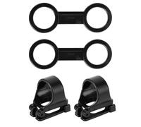 Fukaisu 4pcs Universal Snorkel Clips, 25mm/0.98in Silicone Double-Ring & POM Clip-On Snorkel Clips Replacement Air Tube Retainer for Scuba Diving or Snorkeling Equipment