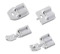 Fukaisu 4pcs Zipper Presser Feet, Durable Wide Narrow Invisible & Concealed Zipper Presser Feet for Low Shank Sewing Machines Compatible with Singer Babylock Janome Brother