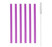 Fukaisu 6pcs Straw Replacement Compatible with Owala FreeSip Sway 30oz Water Bottle, Plastic Straw with Cleaning Brush Cleaner Reusable Accessories Parts for Owala Insulated Water Bottles (Purple)