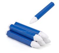 Fukaisu 6pcs Tire Marker Pen, White Tire Marking Crayons Chalk Sticks for Wet & Dry Surfaces Industrial Wax Markers for Tires Concrete Metal Wood and Leather