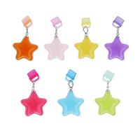 Fukaisu 7pcs Dust Plug Charms for Kindle, Cute Star Shaped E-Reader Charging Port Protectors Port Cover Accessories for USB C & Type C Devices (7 Colors)