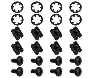 Fukaisu 8 Sets Rugby Back Plate Hardware, Square & O Shield Rugger Football Youth Back Plates Chicago Screws with Round Washers Unisex Adult Boys Size Backplate Screws Equipment Accessories Parts