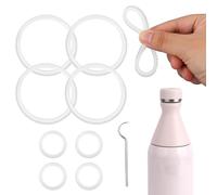 Fukaisu 8pcs Replacement Gaskets for Stanley All Day Slim Bottle 20oz & 34oz, Durable Leak-Proof Cup Seal Rings Parts with Hook for Water Bottles