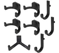 Fukaisu 8pcs Storage Shed Hooks for Suncast & Craftsman, 3 Shapes Premium ABS Shed Accessories Hooks for Organizing Hose Clothing & Gardening Tools