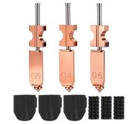Fukaisu 9pcs Integrated 3D Printer Nozzle Kit, 3D Printer Accessory Including Silicone Sleeves & Nozzle Brushes Compatible with Flashforge Adventurer 5X Upgrade (0.25mm, 0.4mm, 0.6mm)