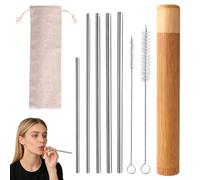 Fukaisu 9pcs Sound Straws Vocal Training and Auxiliary Tools, Including Brush Canister & Bag Durable Sound Straw Vocal Trainer for Singing Warm-Up & Breath Control