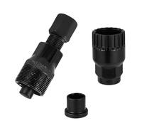 Fukaisu Bike Crank Puller Set, Crank Extractor & Bottom Bracket Removal Tool Heavy-Duty Steel Crankset Arm Remover for Square Taper and Splined Bicycle Maintenance
