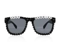 Fukaisu Bride and Groom Sunglasses, Just Married Wedding Sunglasses Bride and Groom Accessory for Wedding Bachelor Party Gift