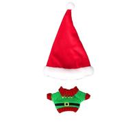 Fukaisu Christmas 17cm Doll Clothes Set, Cute Christmas Costume Include Fashion Santa Hat & Sweater Holiday Suit Outfits for 6.7in Dolls Designer Display Accessories (Only Clothes)