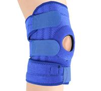 Fukaisu Kids Knee Brace, Adjustable Straps Patella Stabilizer Youth Child Knee Brace Support Wrap with Non-Slip Silicone Breathable Knees Compression Sleeve for Teen Sports Daily Activities (Blue)