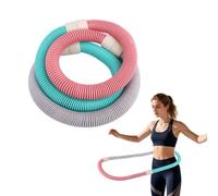 Fukaisu Quiet Weighted Hula Hoop, Waist-Friendly Silent Design Weighted Soft Spring Hula Hoop Portable Slimming Fitness Tool for Adult Home Gym Core Workout Fat Burning(1kg/2.2lb)