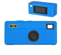 Fukaisu Silicone Protective Case for Kodak Charmera Keychain Digital Camera Blind Box, Mini Keychain Camera Cover with Wrist Strap Precise Cutouts & Scratch-Resistant (Blue, Cameras Not Included)