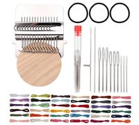 Fukaisu Small Loom Speedweve Type Weave Tool Kit, Mini Patch Darning Weaving Loom Kit Portable Sewing Craft Accessories Supplies for Mending Socks Jeans Clothes and More