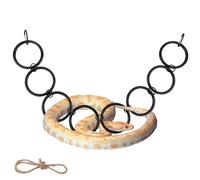 Fukaisu Snake Climbing Rings for Ball Python, 8-Rings Corn Snake Climbing Chain Toys Reptile Enrichment Toys Habitat Accessories for All Kinds of Small Reptiles