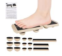Fukaisu Wooden Ankle Balance Board Foot Strengthener Trainer for Stability Exercise Recovery and Mobility with Instruction Ideal for Sprain Rehabilitation Posture Physical Strengthening Equipment