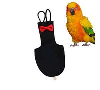 Fukamou Bird Clothes | Bow Tie Cotton Pigeon Diaper with Waterproof Inner Layer - Adjustable Bird Diaper Suit, Parrot Nappy Clothes for Macaw African Budgies Parakeet Cockatiel