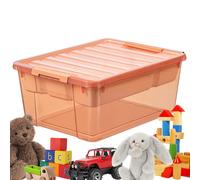 Fukamou Building Block Bricks Storage Box - Bricks Bins Box with Lid - Space Saving Stackable Clear Latch Boxes for Offices, Kitchens, Living Rooms, Bedrooms