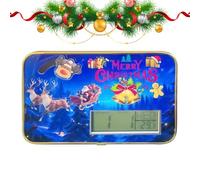Fukamou Christmas Clock | Christmas Reindeer Santa Clock with Date Temperature | Seasonal Time Management Decoration for Bedside Classroom Gym Farmhouse Bedroom Living Room Offices