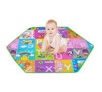 Fukamou Crawling Mat | Hexagon Educational Elastic Mats Soft Waterproof,Anti-Slip Shockproof Kids Product Mat for Children Girls Boys Kids