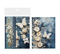 Fukamou Floral Decoupage Paper | Floral Style Tearable Scrapbooking Paper for Craft,Elegant Planner Decoration, Multifunctional Art Crafts Supplies for Collage Handbook