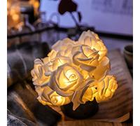 Fukamou Light Up String,White LED Flower String Lights | Pink White Foam Flower Lights Battery Operated for Valentine's Day Decor