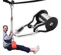 Fukamou Pulley | Steel Slider Rope Pulley for - Strong Load Bearing Sturdy Pulley with 5 Rollers, Multifunctional Training Supplies for Home, Park, Lawn