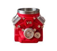 Fukamou Retro V8 Engine Mug | Retro Tea Drinkware,Double Wall Milk Cup - for Mechanics Engineers Fathers Men Boyfriends Birthday Holiday Garage Workshop Christmas Juice Drinks Milk Study