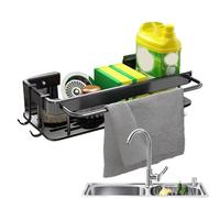 Fukamou Sponge Holder For Kitchen Sink - No Drilling Dish Sponge Organizer Rack For Sink | Sink Basket Brush Holder, Home Organization For Sponges, Wipes And Cleaning Solution