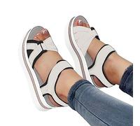 Fukamou Women Muffin Shoe | Casual Thick Sole Walking Sandals for Women - Adjustable Flat Thick Sole Beach Sandals for Shopping, Camping